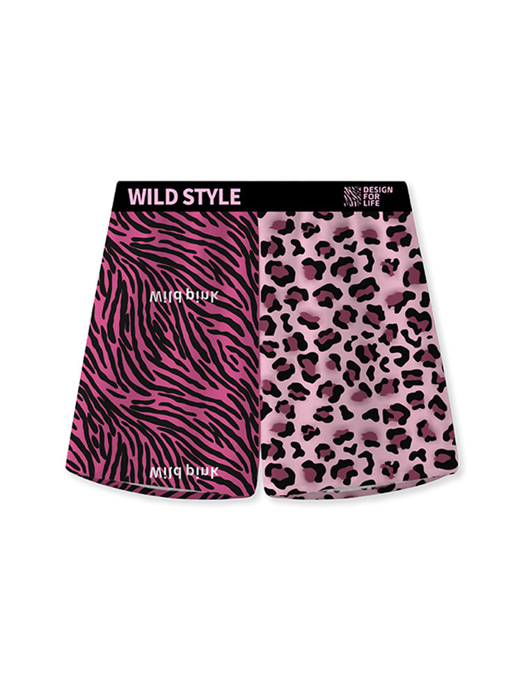 3 Pack Men's Pink Leopard Print Trendy Lightweight & Airy Boxers Briefs | dmunderwear