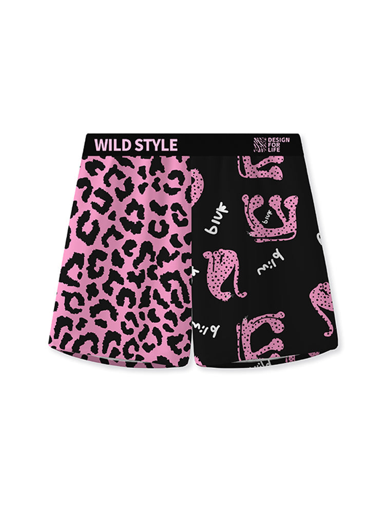 3 Pack Men's Pink Leopard Print Trendy Lightweight & Airy Boxers Briefs | dmunderwear detail image 10
