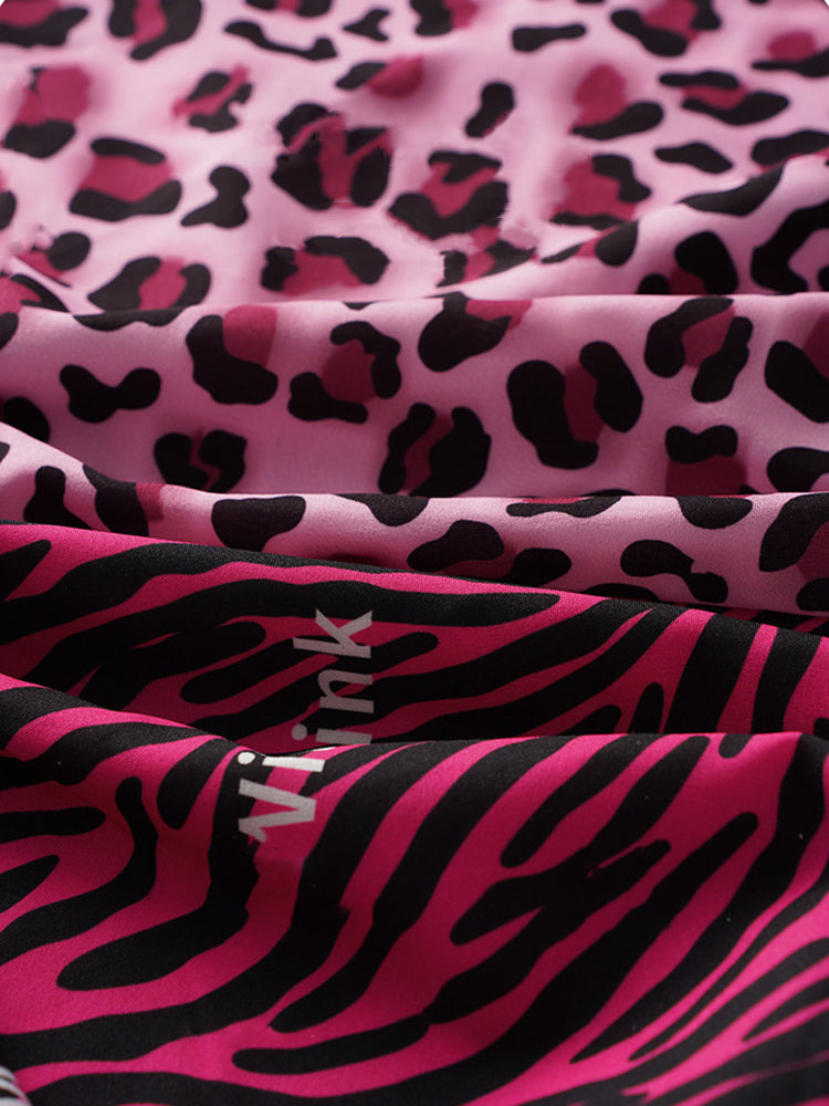 3 Pack Men's Pink Leopard Print Trendy Lightweight & Airy Boxers Briefs | dmunderwear detail image 6