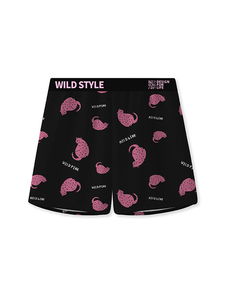 3 Pack Men's Pink Leopard Print Trendy Lightweight & Airy Boxers Briefs | dmunderwear detail image 9