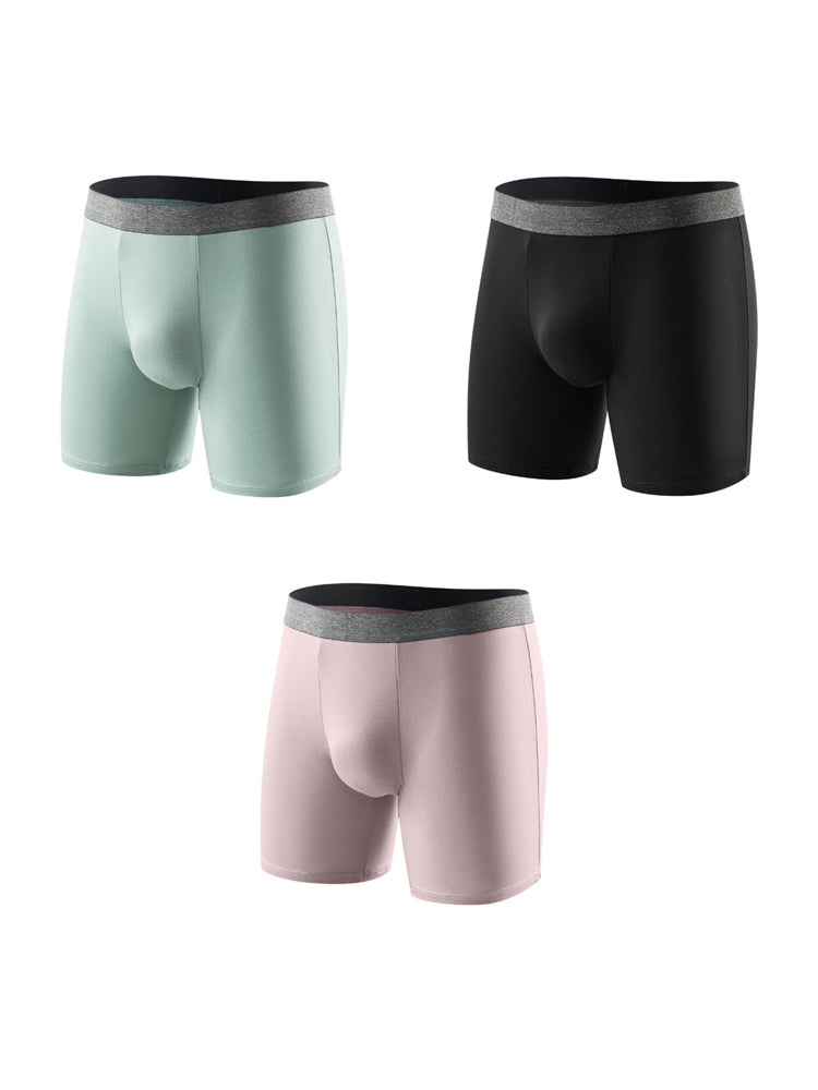 3 Pack Men's Plus-Size Anti-Chafing Performance Boxer Briefs | dmunderwear detail image 11