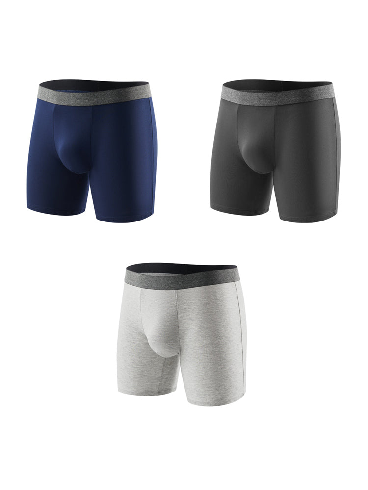 3 Pack Men's Plus-Size Anti-Chafing Performance Boxer Briefs | dmunderwear detail image 2