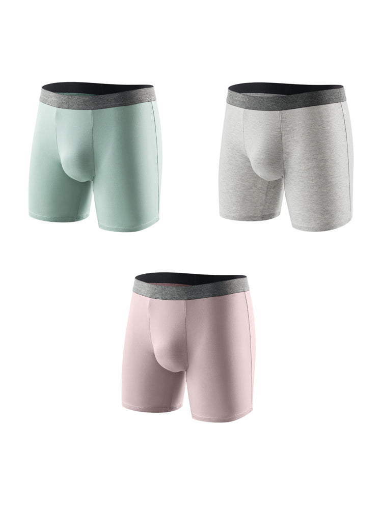 3 Pack Men's Plus-Size Anti-Chafing Performance Boxer Briefs | dmunderwear detail image 20