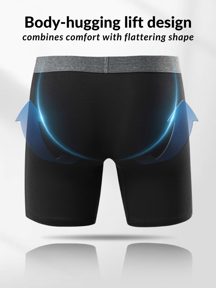 3 Pack Men's Plus-Size Anti-Chafing Performance Boxer Briefs | dmunderwear detail image 4