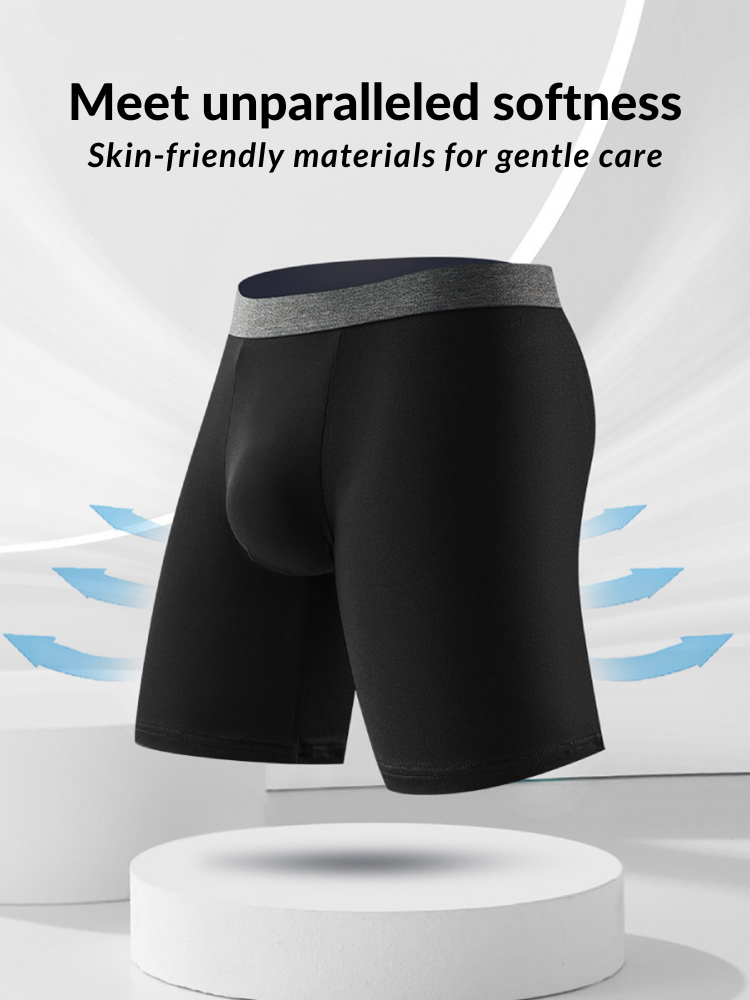 3 Pack Men's Plus-Size Anti-Chafing Performance Boxer Briefs | dmunderwear detail image 7
