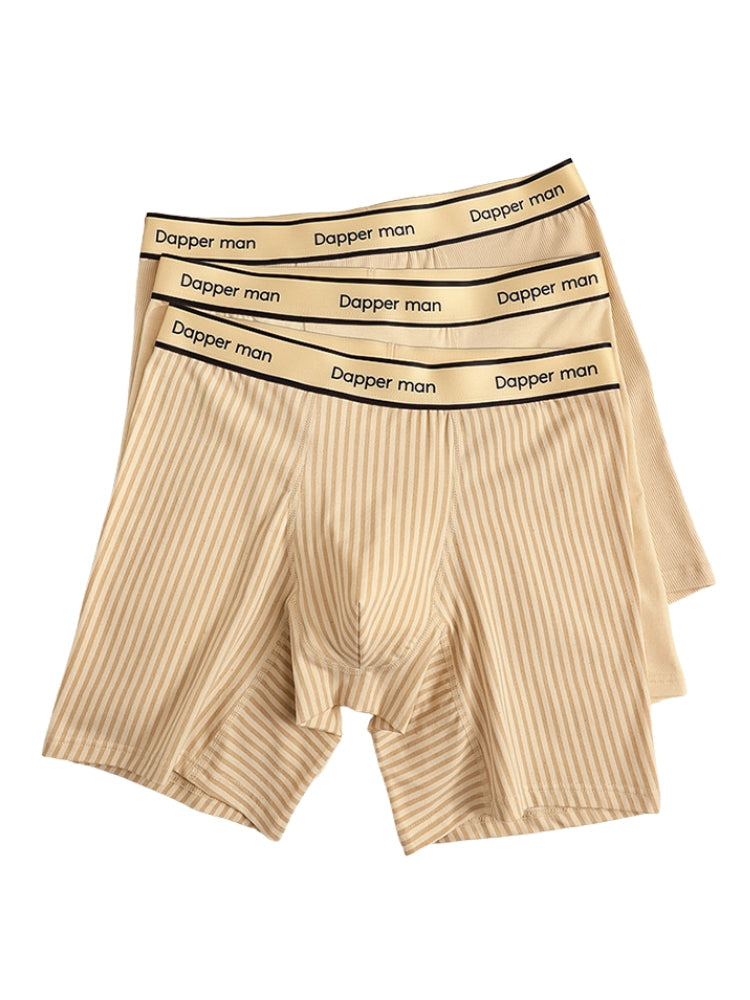 3 Pack Men's Premium Breathable Cotton Striped Design Seamless Comfort Boxers Briefs | dmunderwear detail image 10