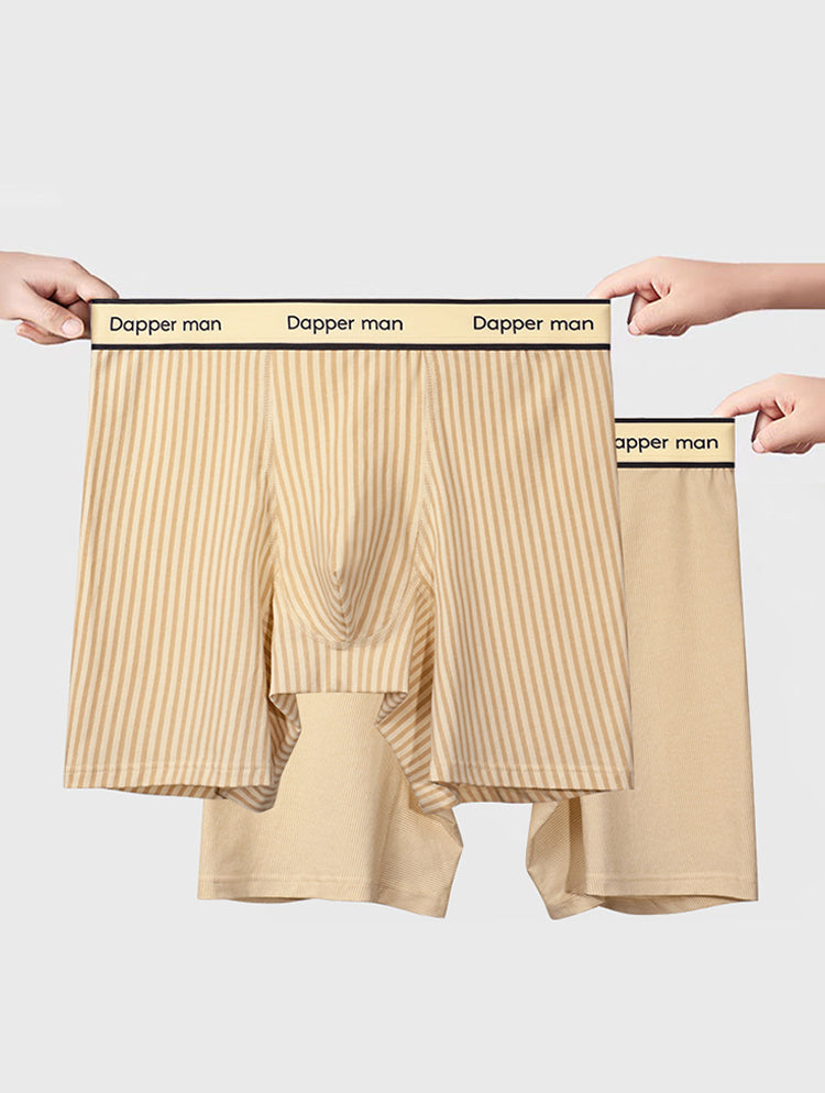 3 Pack Men's Premium Breathable Cotton Striped Design Seamless Comfort Boxers Briefs | dmunderwear detail image 13