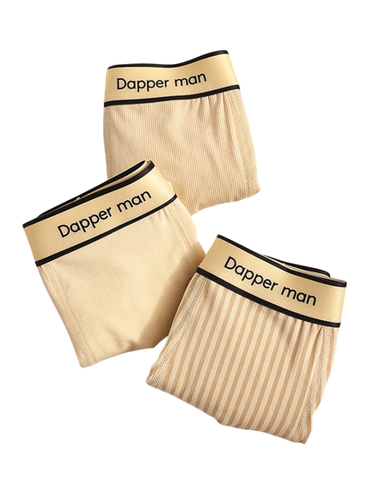 3 Pack Men's Premium Breathable Cotton Striped Design Seamless Comfort Boxers Briefs | dmunderwear detail image 8