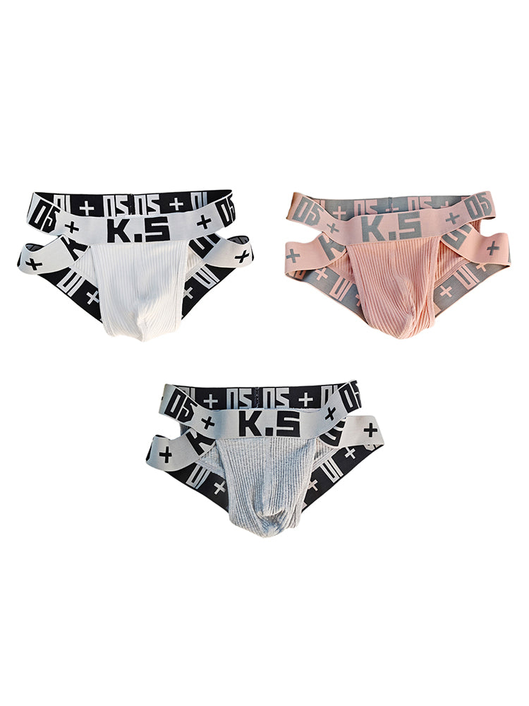3 Pack Men's Premium Cotton Sporty Sexy Low-Rise & Breathable Bikini | dmunderwear detail image 12
