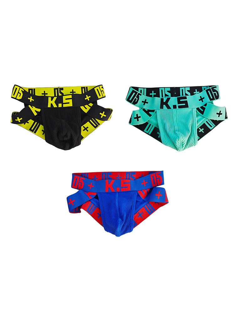 3 Pack Men's Premium Cotton Sporty Sexy Low-Rise & Breathable Bikini | dmunderwear detail image 17