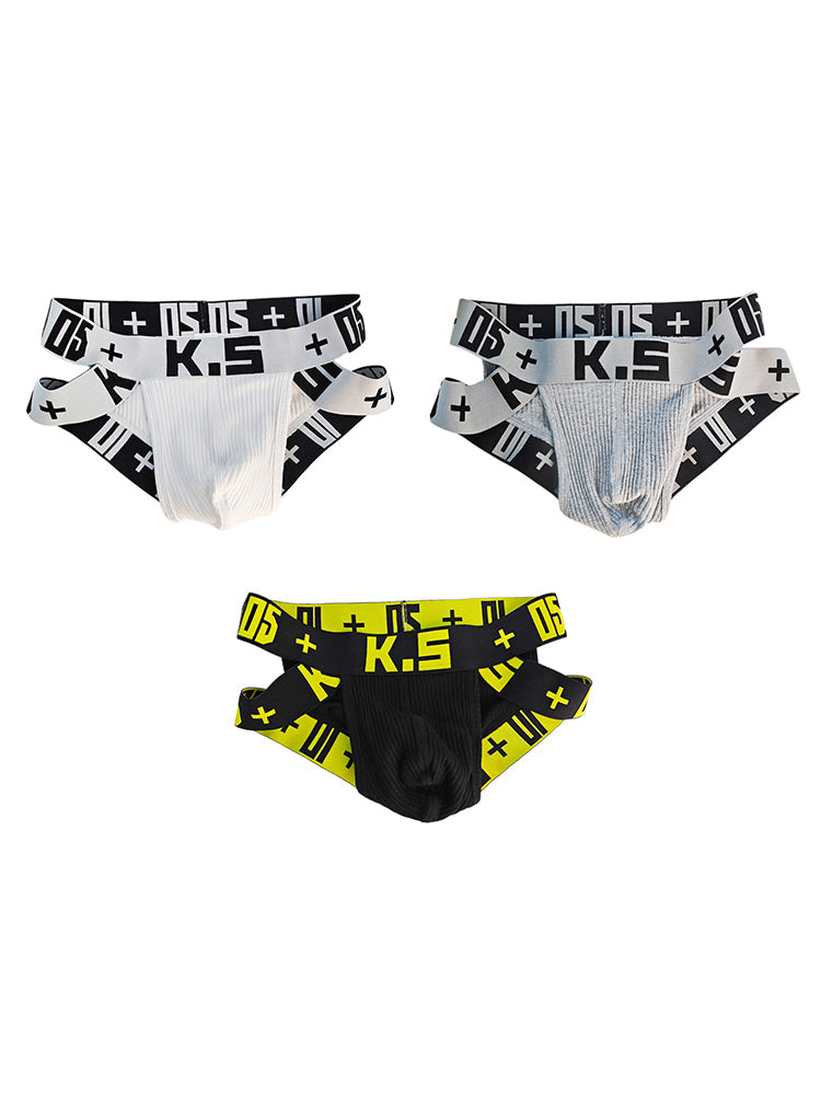 3 Pack Men's Premium Cotton Sporty Sexy Low-Rise & Breathable Bikini | dmunderwear detail image 2