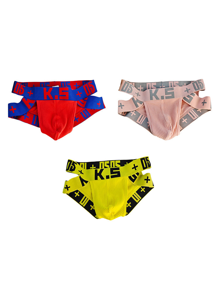 3 Pack Men's Premium Cotton Sporty Sexy Low-Rise & Breathable Bikini | dmunderwear detail image 7