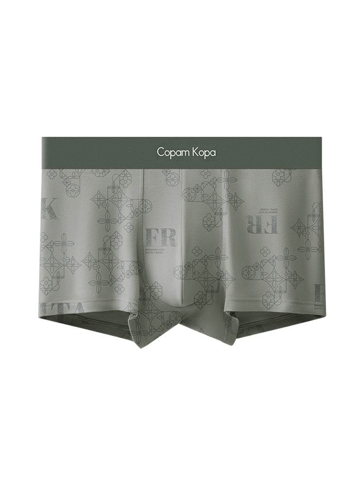 3 Pack Men's Printed Breathable Ultra-Soft Cotton Trunks | dmunderwear detail image 16