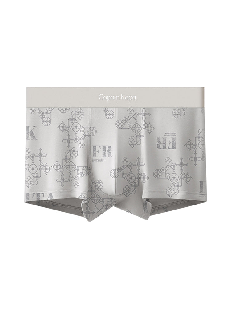 3 Pack Men's Printed Breathable Ultra-Soft Cotton Trunks | dmunderwear detail image 17