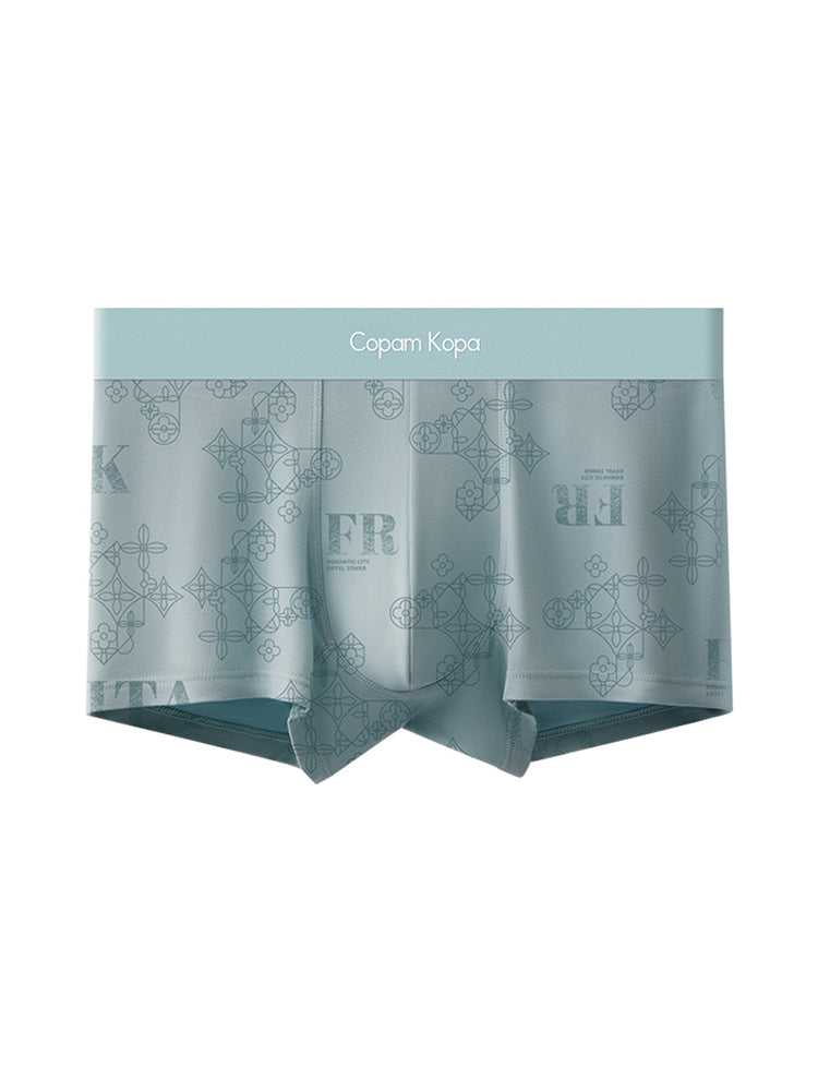 3 Pack Men's Printed Breathable Ultra-Soft Cotton Trunks | dmunderwear detail image 18