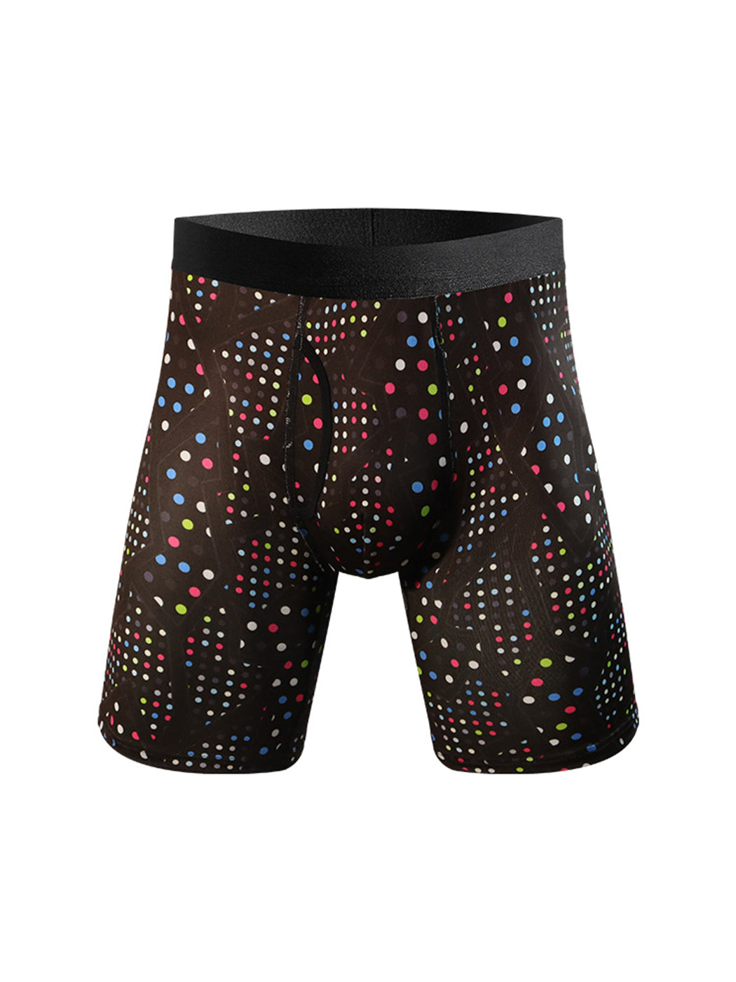 3 Pack Men's Printed Sports Boxer Briefs With Functional Fly | dmunderwear detail image 8