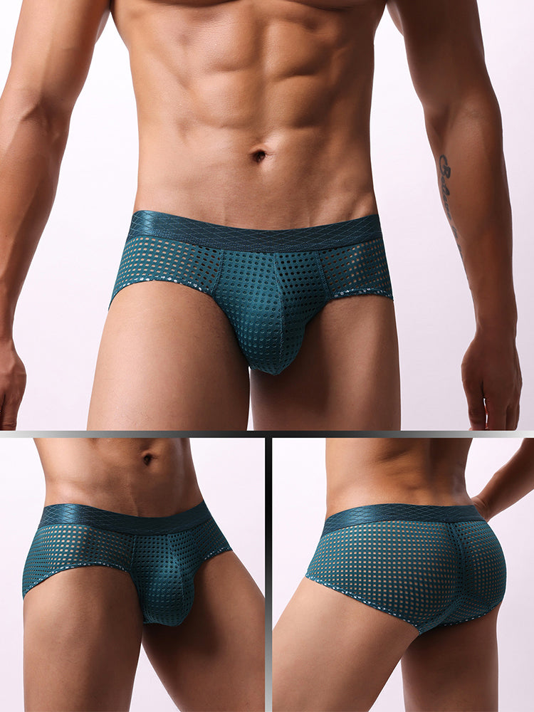 3 Pack Men's Quick-Dry Mesh Low-Rise Briefs | dmunderwear detail image 19