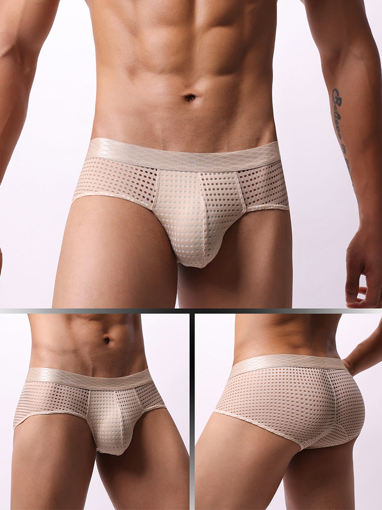 3 Pack Men's Quick-Dry Mesh Low-Rise Briefs | dmunderwear detail image 20