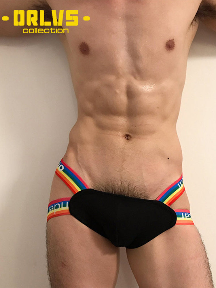3-pack Men's Rainbow Cotton Thong | dmunderwear detail image 10