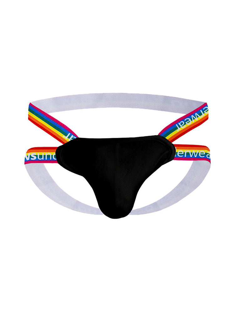 3-pack Men's Rainbow Cotton Thong | dmunderwear detail image 15