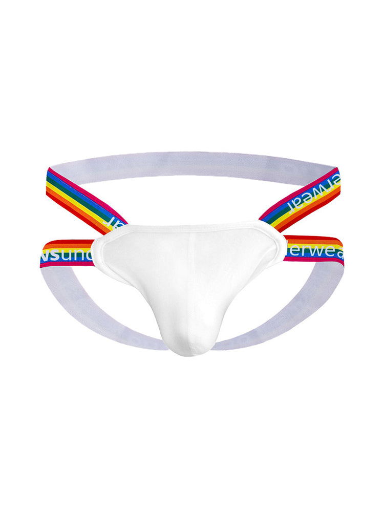 3-pack Men's Rainbow Cotton Thong | dmunderwear detail image 16
