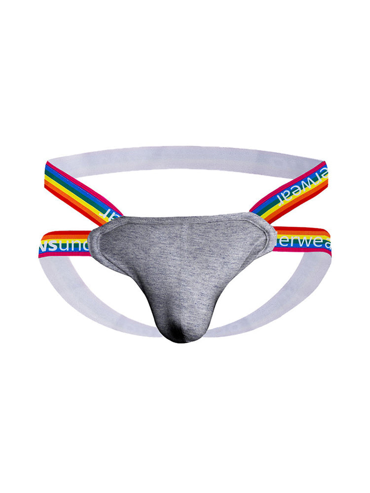 3-pack Men's Rainbow Cotton Thong | dmunderwear detail image 17