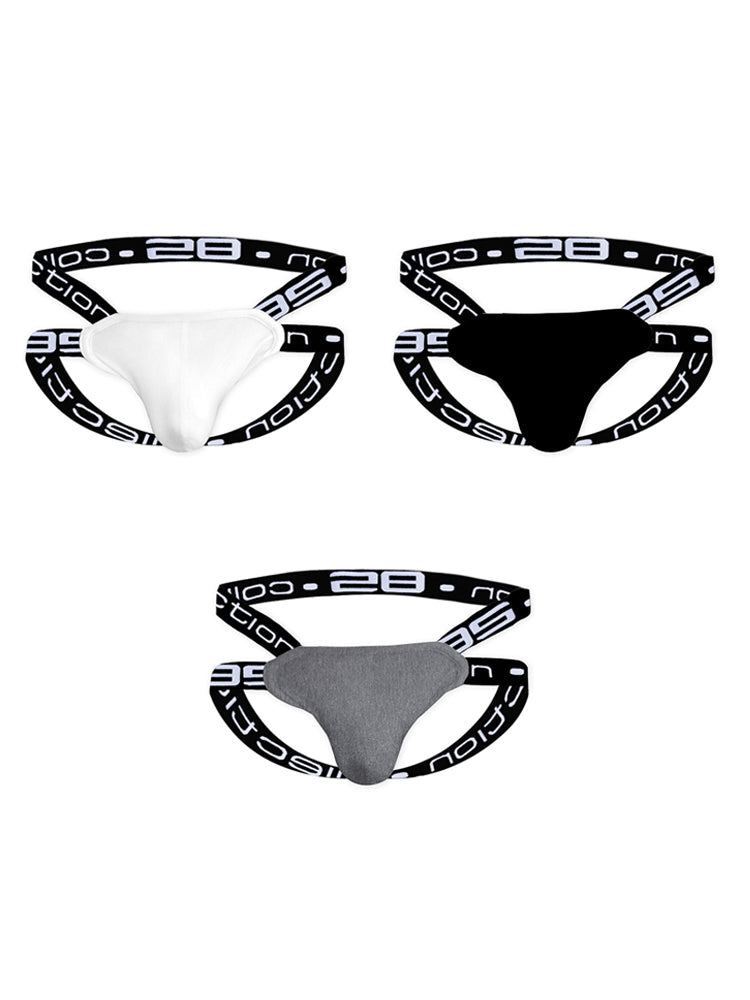 3-pack Men's Rainbow Cotton Thong | dmunderwear detail image 8
