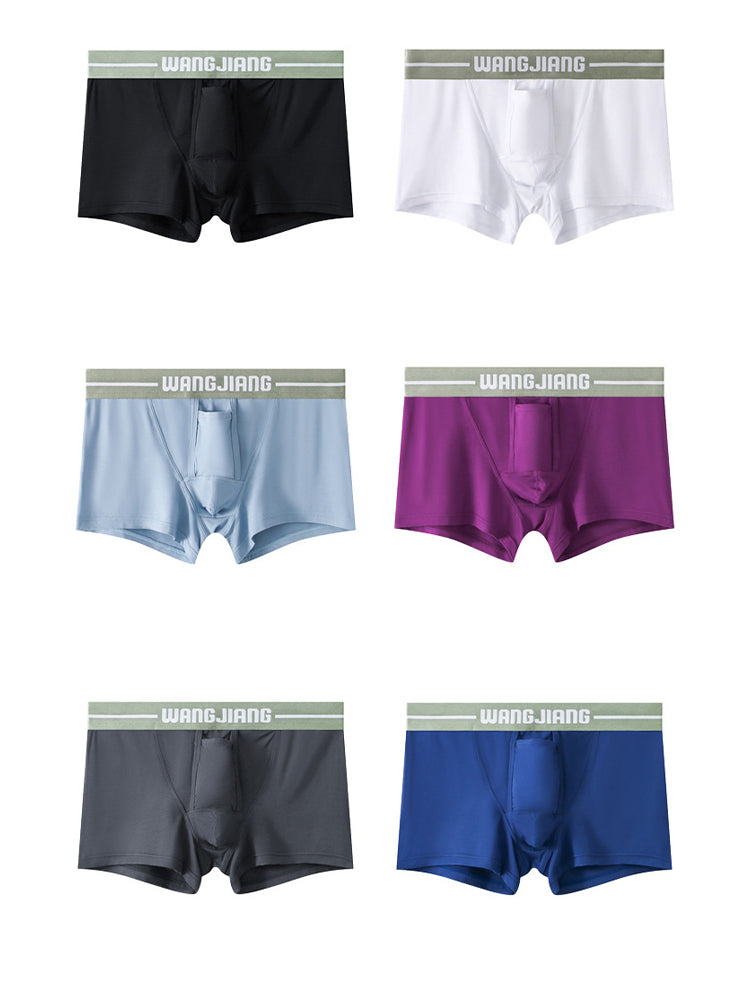 3 Pack Men's Reinforced Pouch Breathable Seamless Comfort Trunks | dmunderwear detail image 11