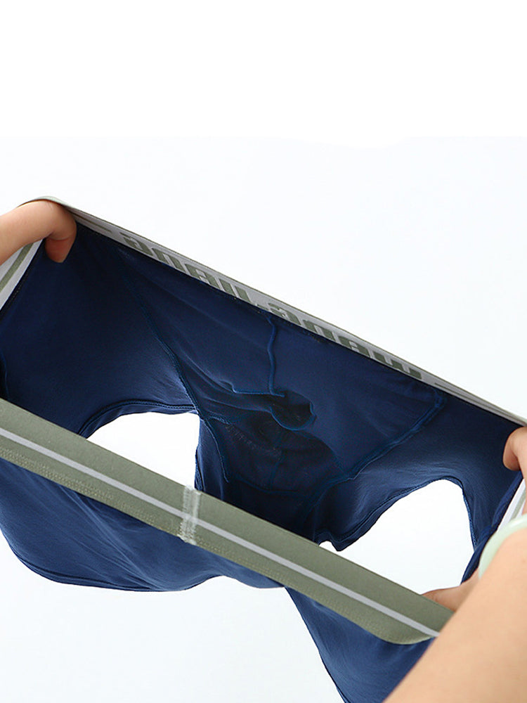 3 Pack Men's Reinforced Pouch Breathable Seamless Comfort Trunks | dmunderwear detail image 6