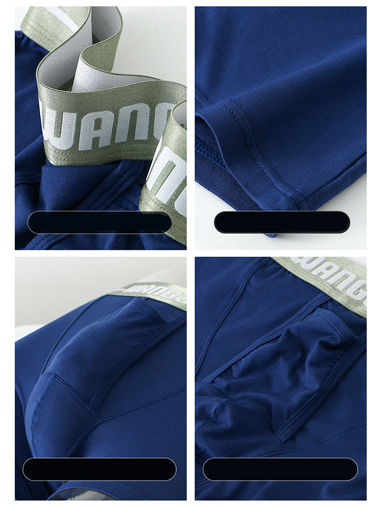 3 Pack Men's Reinforced Pouch Breathable Seamless Comfort Trunks | dmunderwear detail image 9