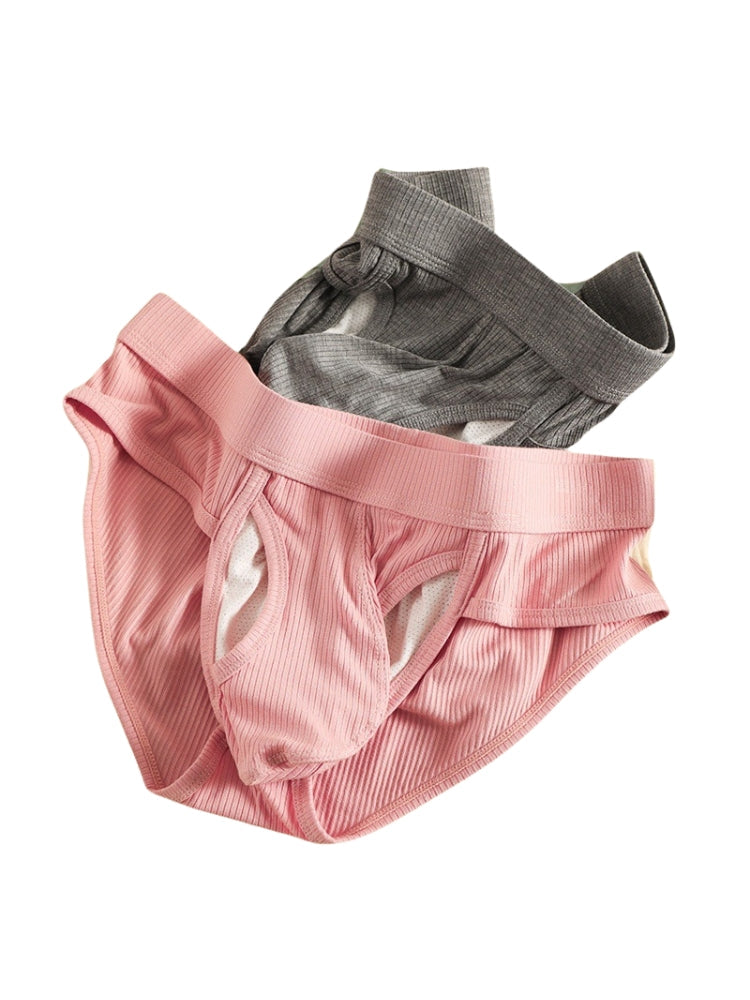 3 Pack Men's Ribbed Sexy & Supportive Separate U-Pouch Briefs | dmunderwear detail image 13