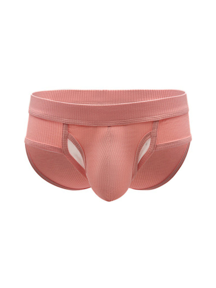 3 Pack Men's Ribbed Sexy & Supportive Separate U-Pouch Briefs | dmunderwear detail image 19