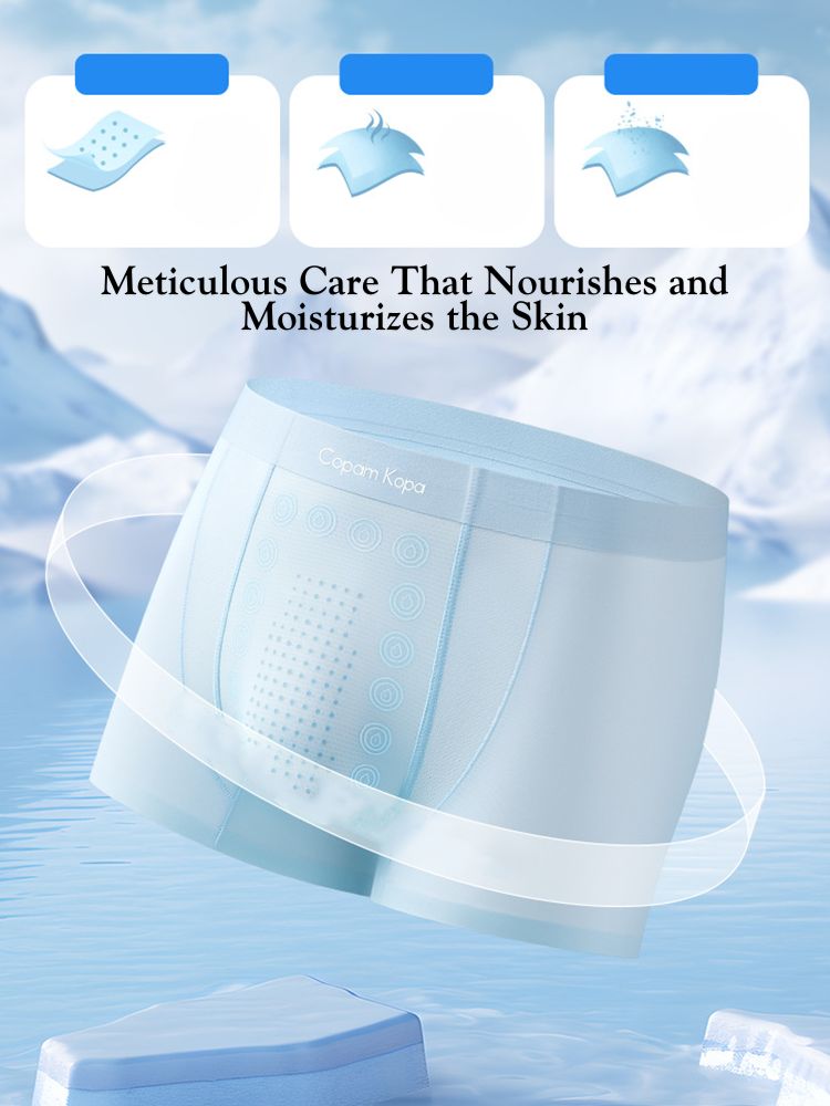 3 Pack Men's Seamless Breathable Mid-Rise Antibacterial Crotch Trunks | dmunderwear detail image 10