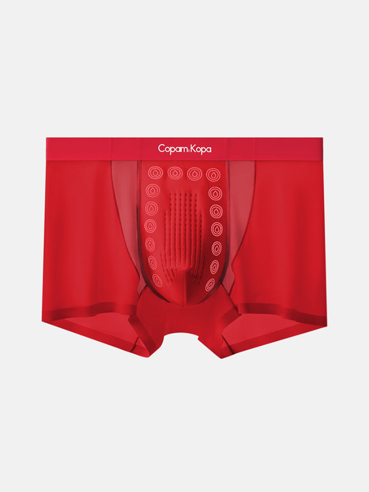 3 Pack Men's Seamless Breathable Mid-Rise Antibacterial Crotch Trunks | dmunderwear detail image 19