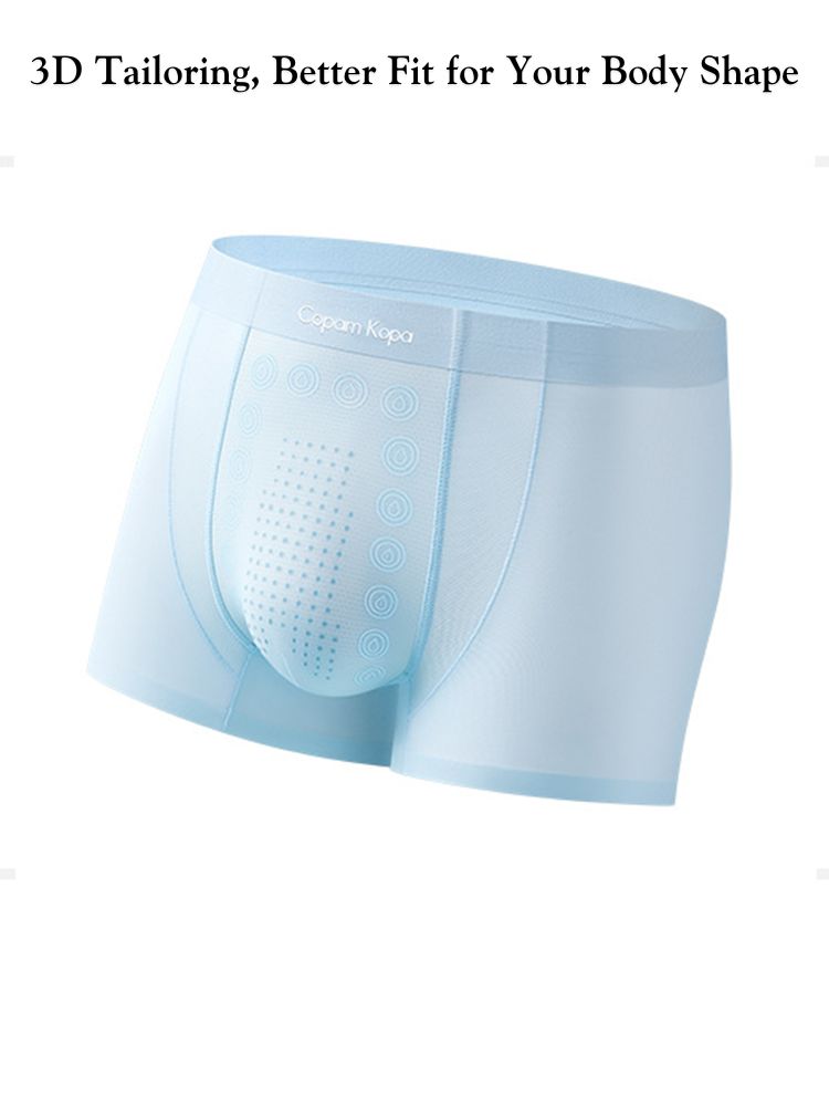 3 Pack Men's Seamless Breathable Mid-Rise Antibacterial Crotch Trunks | dmunderwear detail image 9