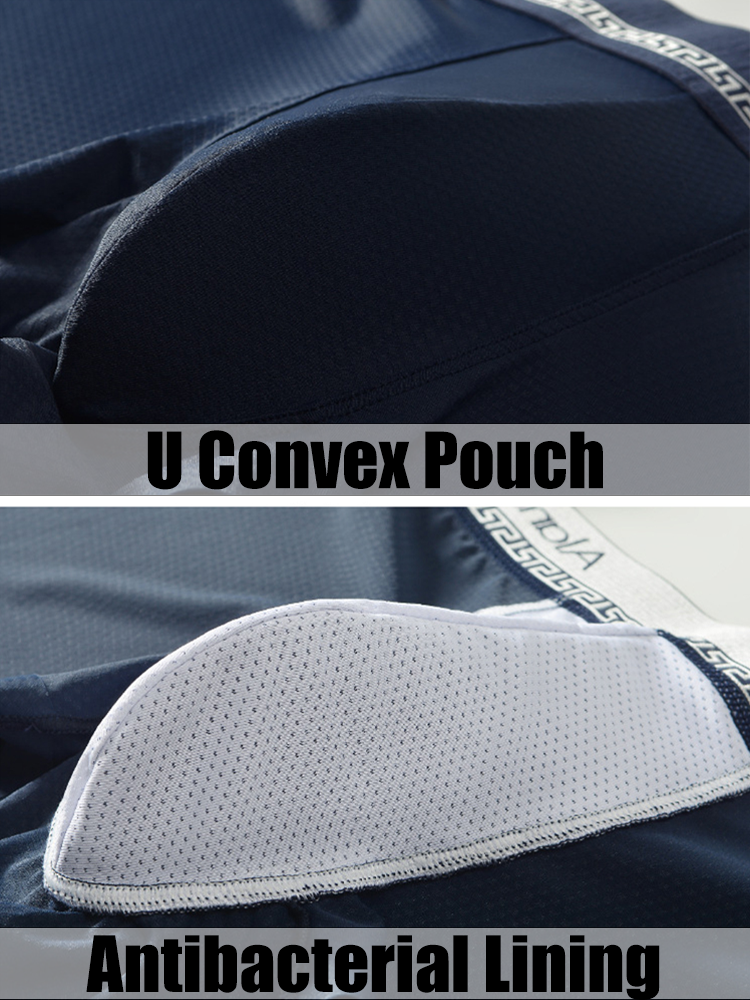 3 Pack Men's Seamless Breathable U Pouch Trunks | dmunderwear detail image 4