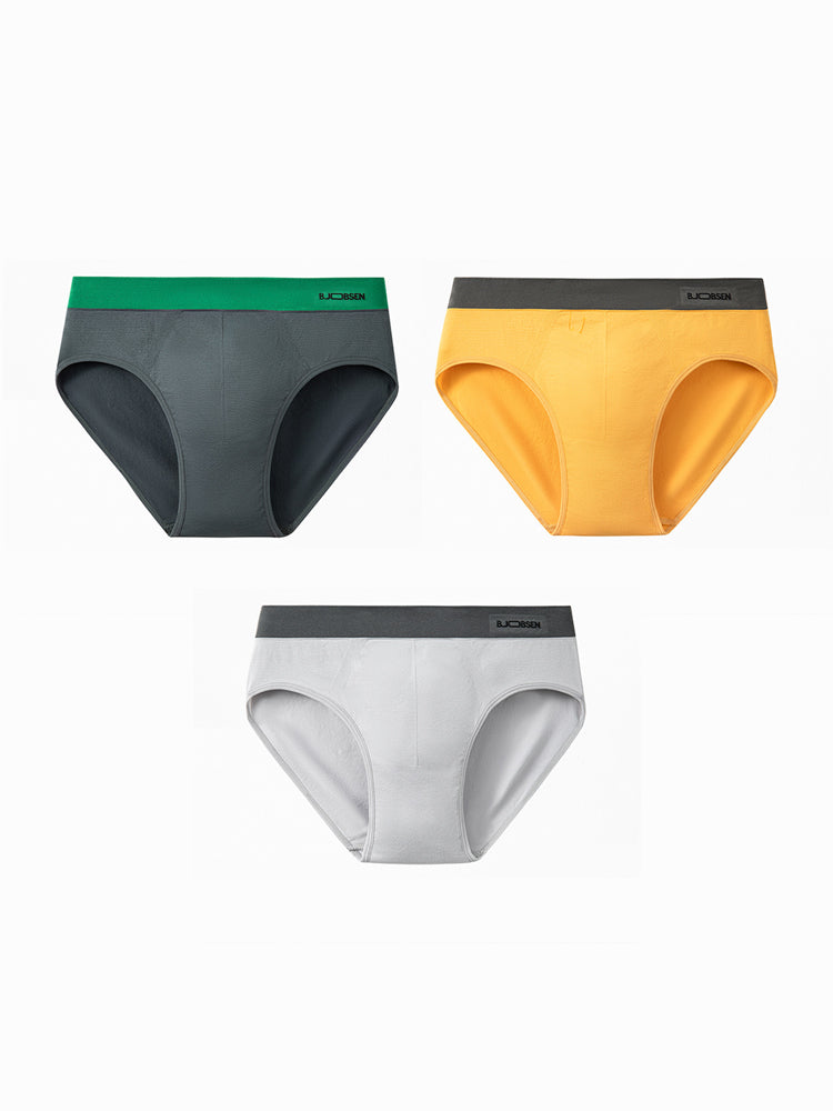 3 Pack Men's Seamless Comfort Anti-Chafing Full Coverage Briefs | dmunderwear detail image 12
