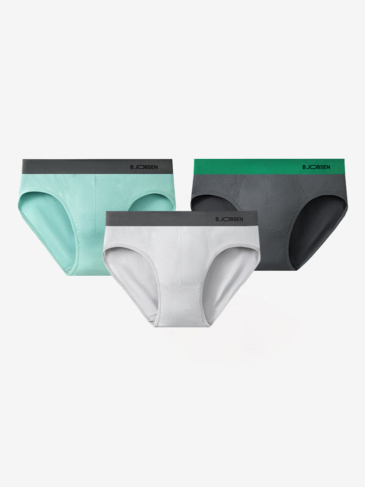 3 Pack Men's Seamless Comfort Anti-Chafing Full Coverage Briefs | dmunderwear detail image 13