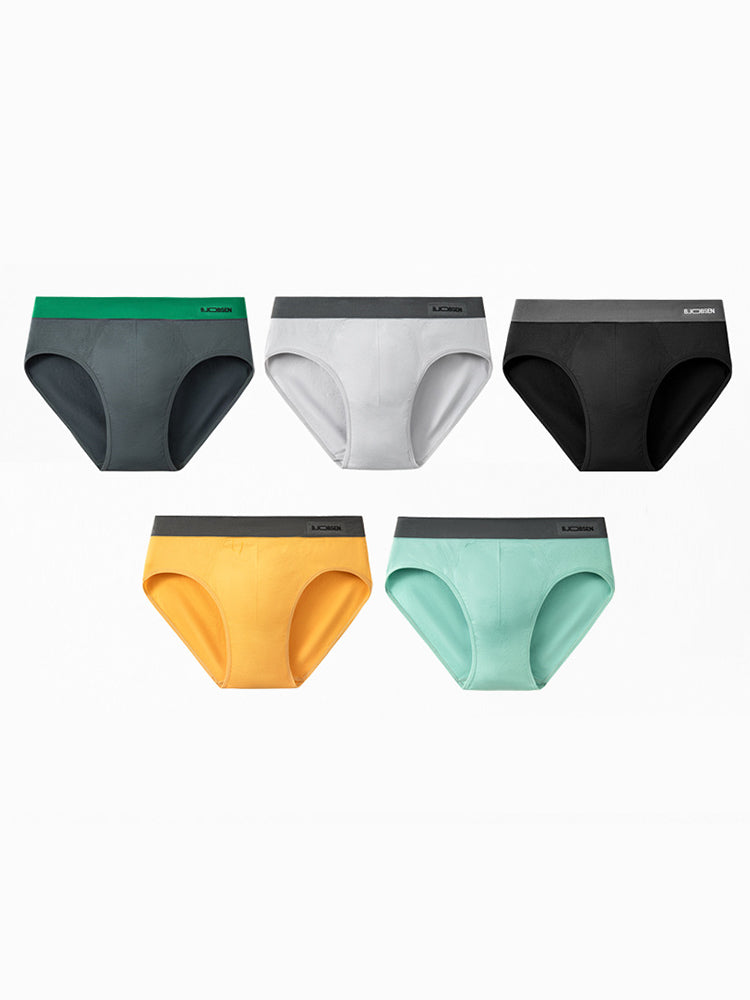 3 Pack Men's Seamless Comfort Anti-Chafing Full Coverage Briefs | dmunderwear detail image 15