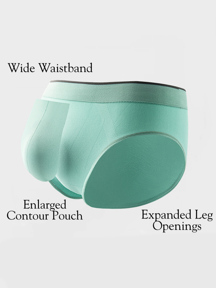 3 Pack Men's Seamless Comfort Anti-Chafing Full Coverage Briefs | dmunderwear detail image 3