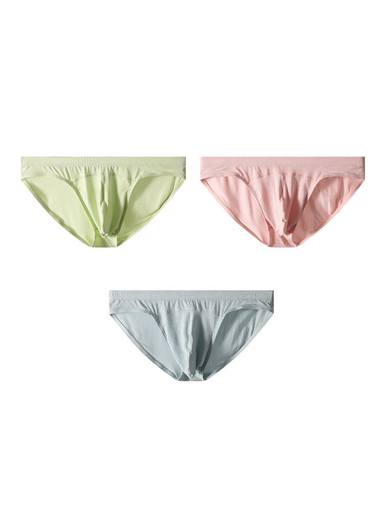 3 Pack Men's Seamless Comfort Jacquard Soft Touch Cooling Briefs | dmunderwear detail image 12