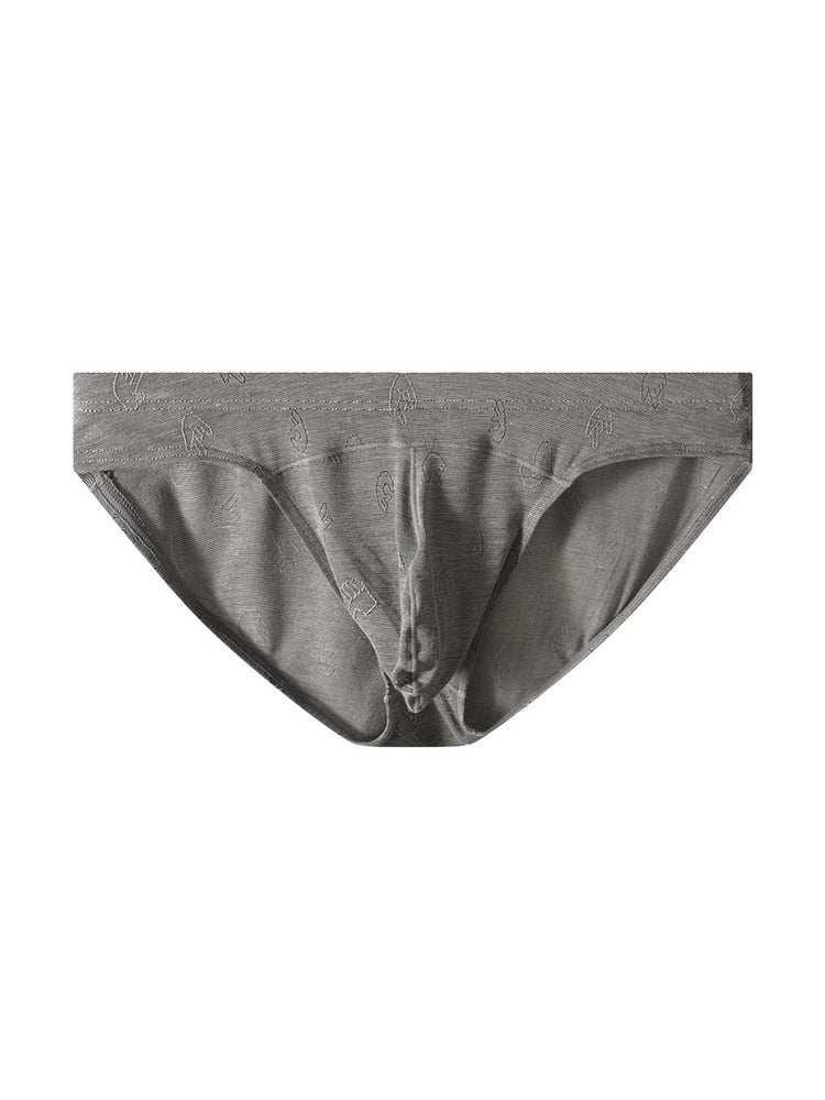 3 Pack Men's Seamless Comfort Jacquard Soft Touch Cooling Briefs | dmunderwear detail image 14