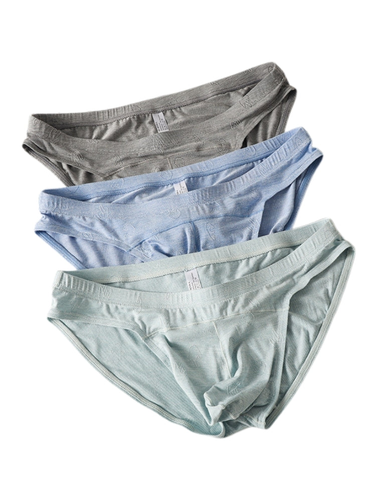 3 Pack Men's Seamless Comfort Jacquard Soft Touch Cooling Briefs | dmunderwear detail image 8