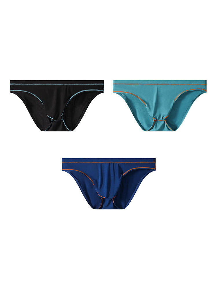 3 Pack Men's Seamless Comfort Sexy Contoured Pouch Supportive Fit Bikini | dmunderwear detail image 12