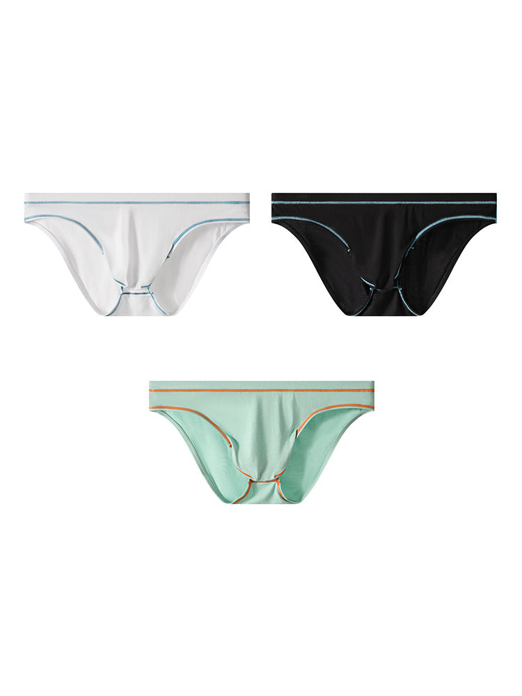 3 Pack Men's Seamless Comfort Sexy Contoured Pouch Supportive Fit Bikini | dmunderwear detail image 15