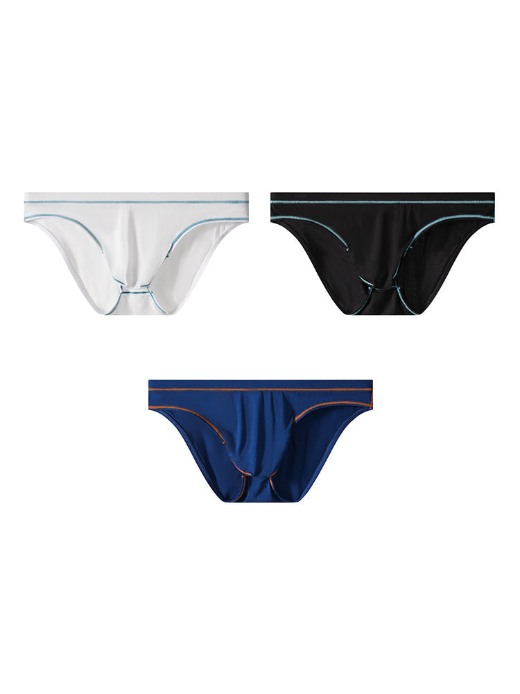 3 Pack Men's Seamless Comfort Sexy Contoured Pouch Supportive Fit Bikini | dmunderwear detail image 2
