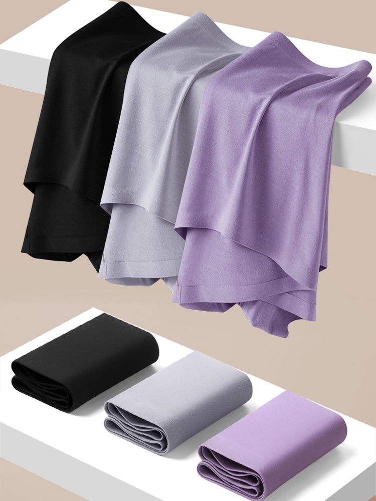 3 Pack Men's Seamless Comfort Solid Color 3D Pouch & Breathable Trunks | dmunderwear detail image 10