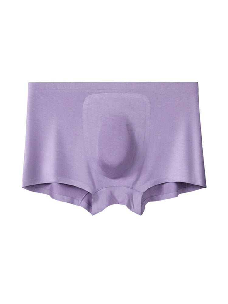 3 Pack Men's Seamless Comfort Solid Color 3D Pouch & Breathable Trunks | dmunderwear detail image 12