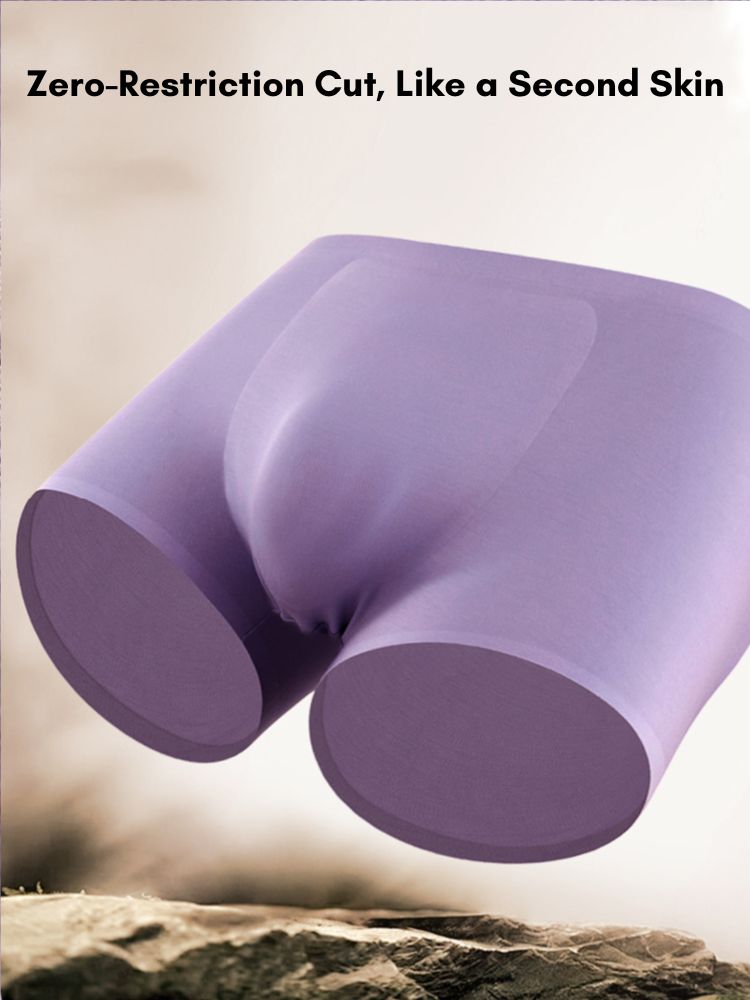 3 Pack Men's Seamless Comfort Solid Color 3D Pouch & Breathable Trunks | dmunderwear detail image 5