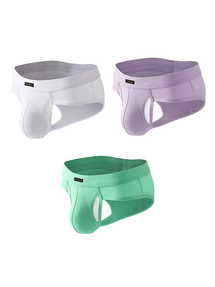 3 Pack Men's Seamless Comfort Sporty Cut Stretch Fit Briefs | dmunderwear detail image 14